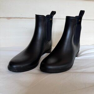 GUC, Sam Edelman Tinsley Rain Boots, Black, US Women's Size 8, Bonded Leather